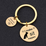 Dog Trainer Keyring Set Stainless Steel Keychain Dog Lover Family Gift