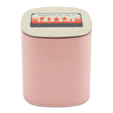 Jewelry Storage Box Mini Leather Double Layer Organizer Travel Case