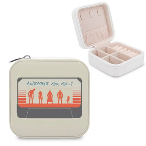 Jewelry Storage Box Mini Leather Double Layer Organizer Travel Case