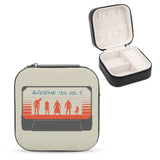 Jewelry Storage Box Mini Leather Double Layer Organizer Travel Case