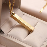 Ayatul Kursi 3D Bar Necklace Islamic Pendant Eid Gift Ramadan Gift