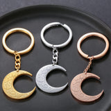 Ayatul Kursi Stainless Steel Keychain Moon Pendant