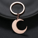 Ayatul Kursi Stainless Steel Keychain Moon Pendant