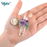 Tree of Life Clear Quartz Pendant - Healing Crystal Necklace