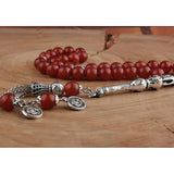 Aystar Agate Stone Rosary Red Modern Turkey