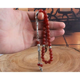 Aystar Agate Stone Rosary Red Modern Turkey