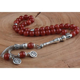 Aystar Agate Stone Rosary Red Modern Turkey
