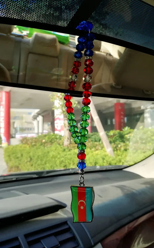 Azerbaijan Flag Necklace Phone Case Car Sticker Pin Bracelet