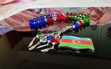 Azerbaijan Flag Necklace Phone Case Sticker Pin Bracelet