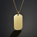 3 Colors Personalized Cuban Chain Necklace Custom Engraved Name Photo Pendant