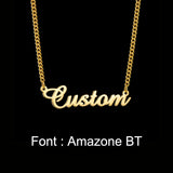 Personalized Stainless Steel Name Necklace Anniversary Gift