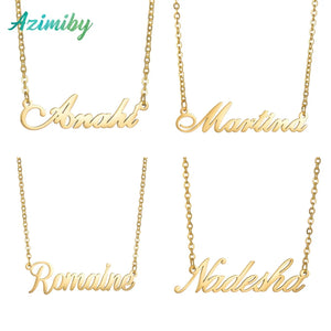 Custom Stainless Steel Necklace Personalized Nameplate Jewelry