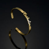 Personalized Nameplate Bracelet Stainless Steel Cuff
