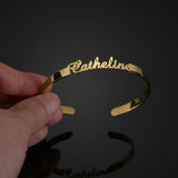 Personalized Nameplate Bracelet Stainless Steel Cuff