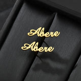 Personalized Stainless Steel Letter Earring for Men - Punk Name Stud Earrings