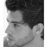 Personalized Stainless Steel Letter Earring for Men - Punk Name Stud Earrings