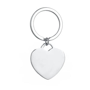 Stainless Steel Keychain Photo Name Plate Anime Family Jewelry
