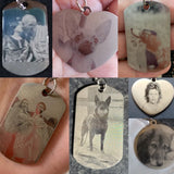 Stainless Steel Keychain Photo Name Plate Anime Family Jewelry