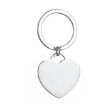 Stainless Steel Keychain Engrave Photo Text Name Plate Anime Family Jewelry