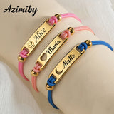 Engrave Kid's Name Id Bar Bracelet Stainless Steel