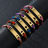 Engrave Kid's Name Id Bar Bracelet Stainless Steel