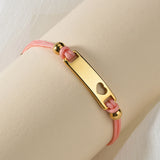 Engrave Kid's Name Id Bar Bracelet Stainless Steel