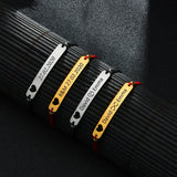 Customized Steel Engrave Lover's Name Date Bracelets
