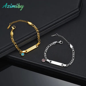 Stainless Steel Engrave Name Bracelet for Kids