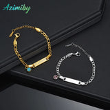Stainless Steel Engrave Name Bracelet for Kids
