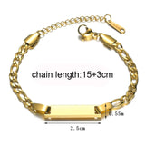 Stainless Steel Engrave Name Bracelet for Kids