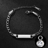 Stainless Steel Engrave Name Bracelet for Kids