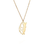 Personalized Stainless Steel Hedgehog Pendant Necklace