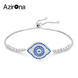 925 Silver Bracelet Cubic Zircon Evil Eye Charm Tennis Bracelet