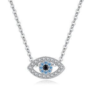 925 Silver Luck Evil Eye Choker Necklace