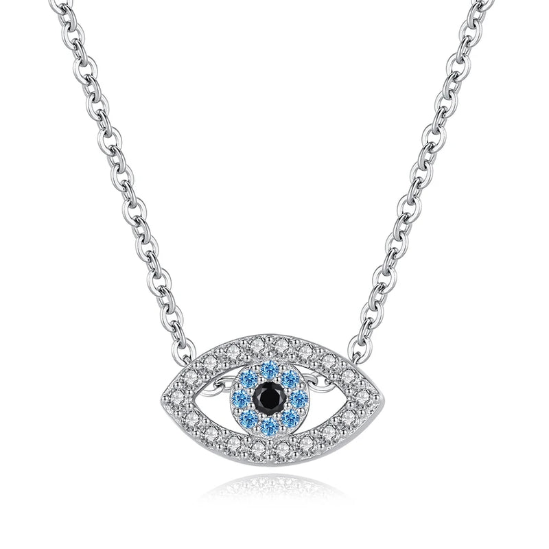 925 Silver Luck Evil Eye Choker Necklace
