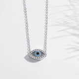 925 Silver Luck Evil Eye Choker Necklace