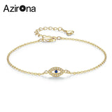 Evil Eye Bracelet 925 Sterling Silver Stone CZ Adjustable Men Turkey Jewelry