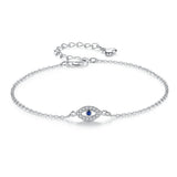 Evil Eye Bracelet 925 Sterling Silver Stone CZ Adjustable Men Turkey Jewelry