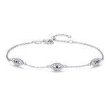 Charm Eye Evil Eye Bracelet 925 Sterling Silver Adjustable Bracelet