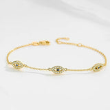 Charm Eye Evil Eye Bracelet 925 Sterling Silver Adjustable Bracelet