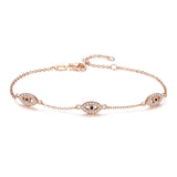 Charm Eye Evil Eye Bracelet 925 Sterling Silver Adjustable Bracelet
