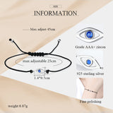 Evil Eye Bracelet 925 Silver CZ Turkey Men Women Jewelry