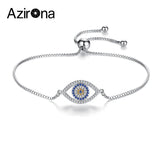 925 Sterling Silver Evil Eye Tennis Bracelet CZ