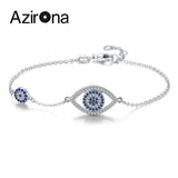 Evil Eye Hamsa Bracelet 925 Silver CZ Turkey Jewelry