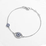 Evil Eye Hamsa Bracelet 925 Silver CZ Turkey Jewelry