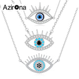 925 Silver Evil Eye Women Necklace Clavicle Chain Jewelry
