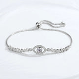 Evil Eye 925 Sterling Silver Tennis Bracelet Women Men Jewelry
