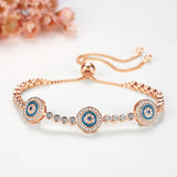 Evil Eye Hamsa Bracelet 925 Sterling Silver CZ Tennis Bracelet