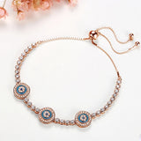 Evil Eye Hamsa Bracelet 925 Sterling Silver CZ Tennis Bracelet