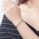 Evil Eye Hamsa Bracelet 925 Sterling Silver CZ Tennis Bracelet